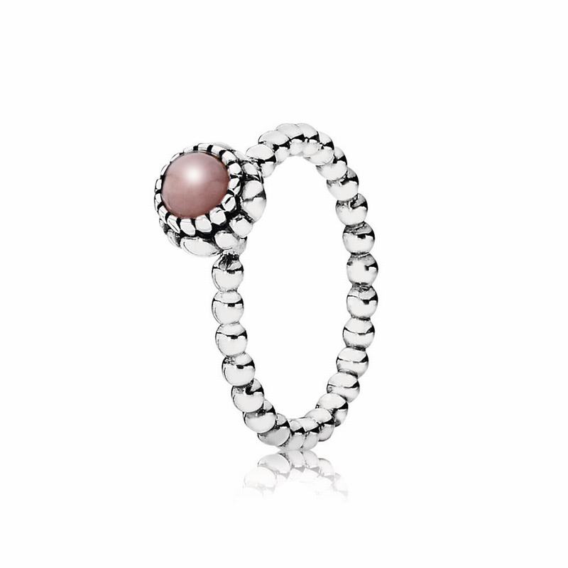 Pandora Australia Birthday Blooms Stackable Ring October - Sterling Silver | OVCAGP914